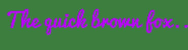Image with Font Color BC00FF and Background Color 3B7E3E